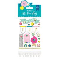 My Minds Eye - One Fine Day Collection - Decorative Brads with Foil Accents