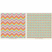 My Mind's Eye - My Girl Collection - 12 x 12 Double Sided Paper - Chevron