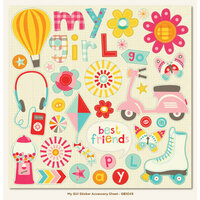 My Minds Eye - My Girl Collection - 12 x 12 Cardstock Stickers