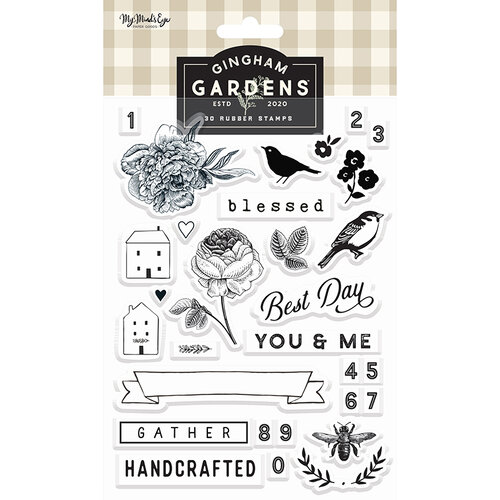 My Minds Eye - Gingham Gardens Collection - Clear Acrylic Stamps