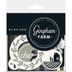 My Minds Eye - Gingham Farm Collection - Mixed Bag - Die Cut Cardstock Pieces