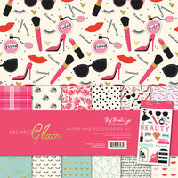 My Minds Eye - Gal Meets Glam Collection - 12 x 12 Collection Pack with Foil Accents