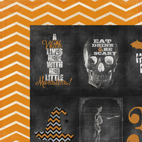 My Mind's Eye - Happy Haunting Collection - Halloween - 12 x 12 Double Sided Paper - Cards