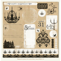 My Mind's Eye - Haunted Collection - Halloween - 12 x 12 Die Cut Paper - Haunted, CLEARANCE