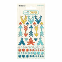 My Minds Eye - Happy Camper Collection - Enamel Shapes