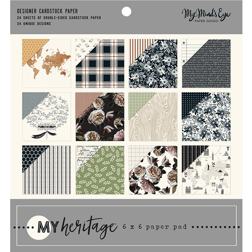 My Minds Eye - My Heritage Collection - 6 x 6 Paper Pad