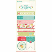 My Minds Eye - Hello Gorgeous Collection - Cardstock Stickers - Alphabet and Word