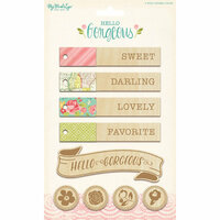 My Minds Eye - Hello Gorgeous Collection - Wood Veneer Tags