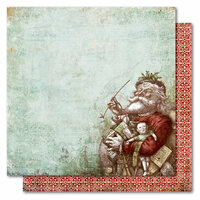 My Mind's Eye - Holly Jolly Collection - Christmas - 12 x 12 Double Sided Paper - Old St. Nick, CLEARANCE