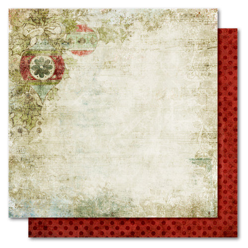 My Mind's Eye - Holly Jolly Collection - Christmas - 12 x 12 Double Sided Paper - Ornamental, CLEARANCE