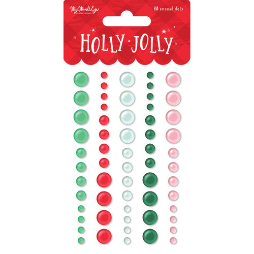 My Minds Eye - Christmas - Holly Jolly Collection - Enamel Dots