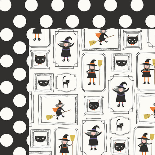 My Minds Eye - Trick or Treat Collection - Halloween - 12 x 12 Double Sided Paper - Witches and Friends