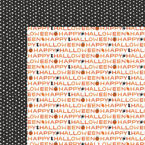My Minds Eye - Trick or Treat Collection - Halloween - 12 x 12 Double Sided Paper - Happy Halloween