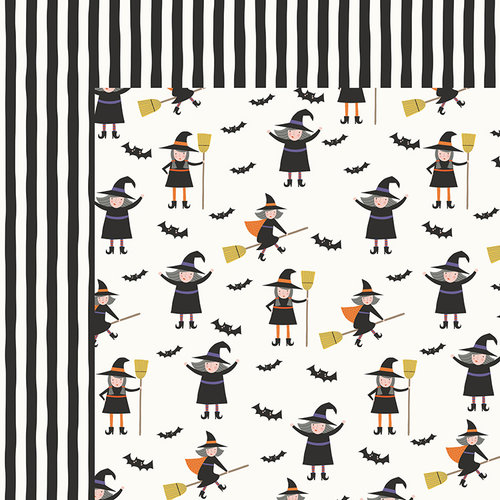 My Minds Eye - Trick or Treat Collection - Halloween - 12 x 12 Double Sided Paper - Best Witches