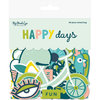 My Mind's Eye - Happy Days Collection - Mixed Bag - Die Cut Cardstock Pieces