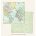 My Mind's Eye - Hello World Collection - Travel - 12 x 12 Double Sided Paper - World Map