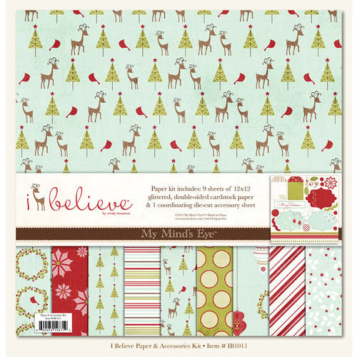 My Mind's Eye - I Believe Collection - Christmas - Paper Kit, CLEARANCE