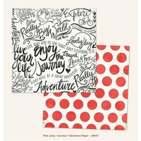 My Minds Eye - Jubilee Collection - Mint Julep - 12 x 12 Double Sided Paper - Journey Adventure