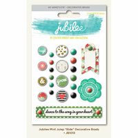 My Minds Eye - Jubilee Collection - Mint Julep - Decorative Brads - Ride