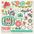 My Mind&#039;s Eye - Jubilee Collection - Mint Julep - 12 x 12 Chipboard Stickers - Elements - Live It Up