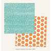 My Minds Eye - Jubilee Collection - Tangerine - 12 x 12 Double Sided Paper - Awesome Arrow