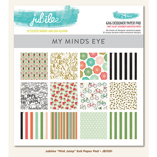 My Mind's Eye - Jubilee Collection - Mint Julep - 6 x 6 Paper Pad