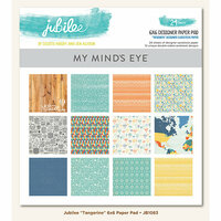 My Minds Eye - Jubilee Collection - Tangerine - 6 x 6 Paper Pad