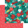 My Minds Eye - Jingle All the Way Collection - Christmas - 12 x 12 Double Sided Paper - Poinsettia Pines