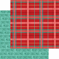 My Minds Eye - Jingle All the Way Collection - Christmas - 12 x 12 Double Sided Paper - Plaid Tidings