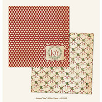 My Mind's Eye - Joyous Collection - Christmas - 12 x 12 Double Sided Glitter Paper - Joy