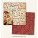 My Mind's Eye - Joyous Collection - Christmas - 12 x 12 Double Sided Glitter Paper - Merry