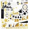 My Minds Eye - Joyful Collection - Christmas - 12 x 12 Chipboard Stickers - Elements with Foil Accents