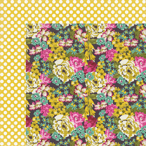 My Mind's Eye - Kate and Co Collection - Cambridge Court - 12 x 12 Double Sided Paper - Bright Florals