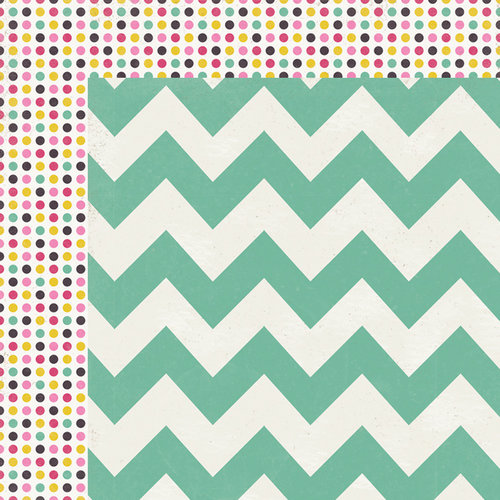 My Mind's Eye - Kate and Co Collection - Cambridge Court - 12 x 12 Double Sided Paper - Chevron