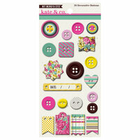 My Mind's Eye - Kate and Co Collection - Cambridge Court - Chipboard Buttons