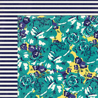 My Mind's Eye - Kate and Co Collection - Oxford Lane - 12 x 12 Double Sided Paper - Floral Burst