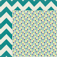 My Mind's Eye - Kate and Co Collection - Oxford Lane - 12 x 12 Double Sided Paper - Multi Dot