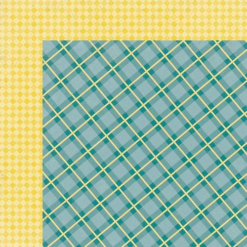 My Mind's Eye - Kate and Co Collection - Oxford Lane - 12 x 12 Double Sided Paper - Tartan