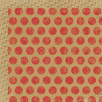 My Mind's Eye - Kraft Funday Collection - Happy Days - 12 x 12 Double Sided Kraft Paper - Lollipop Dots