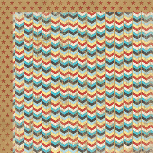 My Mind's Eye - Kraft Funday Collection - Happy Days - 12 x 12 Double Sided Kraft Paper - Super Star