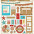 My Mind&#039;s Eye - Kraft Funday Collection - Happy Days - 12 x 12 Chipboard Stickers - Elements