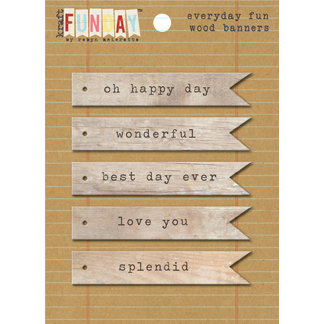 My Mind's Eye - Kraft Funday Collection - Everyday Fun - Wood Banners