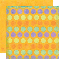 My Mind's Eye - Kaleidoscope - Double Sided Paper - Make A Wish Large Dot and Orange, CLEARANCE