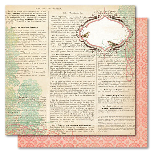 My Mind's Eye - Market Street Collection - 12 x 12 Double Sided Glitter Paper - Happy Birthday Dictionary, CLEARANCE