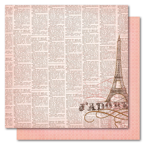 My Mind's Eye - Madison Avenue Collection - 12 x 12 Double Sided Glitter Paper - Girlfriends J'adore, CLEARANCE