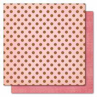 My Mind's Eye - Madison Avenue Collection - 12 x 12 Double Sided Glitter Paper - Pretty Polka, CLEARANCE