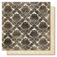 My Mind's Eye - Union Square Collection - 12 x 12 Double Sided Paper - Perfect Damask Print, CLEARANCE