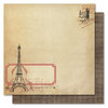 My Mind's Eye - Union Square Collection - 12 x 12 Double Sided Glitter Paper - Beautiful Day Paris, CLEARANCE
