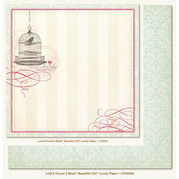 My Mind's Eye - Lost and Found 2 Collection - Blush - 12 x 12 Double Sided Glitter Paper - Beautiful Girl Lovely