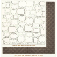 My Mind's Eye - Lost and Found 2 Collection - Blush - 12 x 12 Double Sided Paper - Beautiful Girl Labels